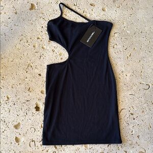 Fashion Nova Chic Black One-Shoulder Dress